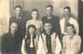 With parents and siblings, Karliv, 1930s. L to R, front row: Ivan, mother Kalyna, father Mykola, sister Hanusia; back row: brother Volodymyr, sister Mariyka, Mariyka's husband Mykola Semotiuk, brother Vasyl