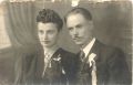 With wife, Maria Adriana Krupska on their wedding day, September 14, 1943, in Kolomea