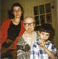 With daughter Zonia and grandson Simon, Edmonton, 1991