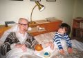 With granddaughter Julia, Edmonton, 1991